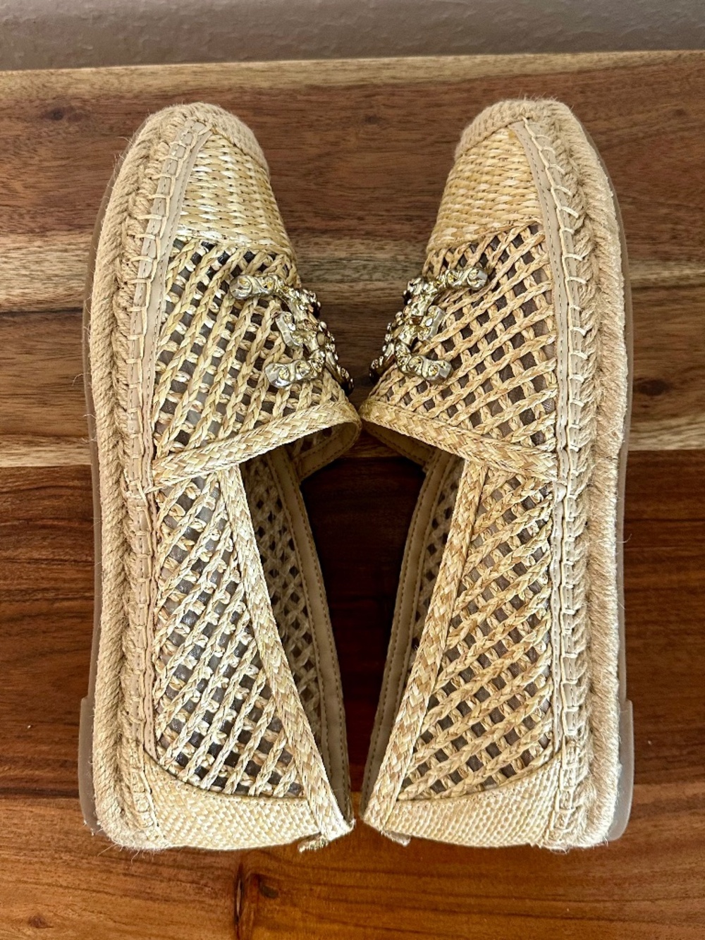 Sam Edelman Khiara Emblem Embellished Espadrille Flats, Size 7.5 - Picture 5 of 10